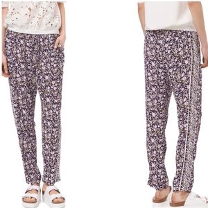 Rebecca Taylor Purple Indian Floral Print Pant